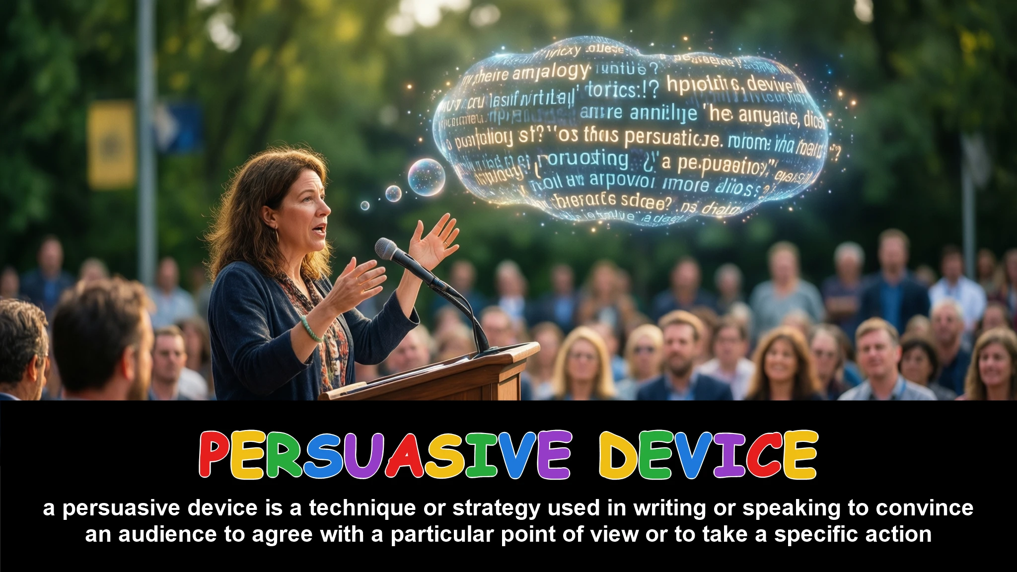 English Illustration for persuasive device